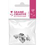 4-pack silverfärgade klämfästen 2 mm 4-pack silverfärgade klämfästen 2 mm