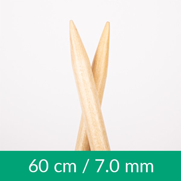 Cirkulære strikkepinde - Birch - 60 cm 7,00 mm / 23,6 in US 10¾ - Rundpinde, Strikkepinde, Strikning, Strikke, hækle, knytte og væve