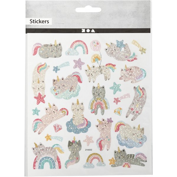 Klistermärken - unicorn katter Klistermärken - unicorn katter