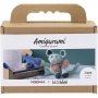DIY kit amigurumi mus mynte - 1 pakke.