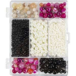 DIY Mix - Perle- og krystalsmykker - Askelyserød DIY Mix - Perle- og krystalsmykker - Askelyserød