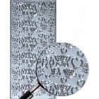 Peel offs - Sm blommor Silver