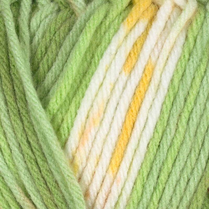 Akrylgarn Sara - Multi grön/orange 932 - Viking Sara, Akrylgarn, Syntetgarn, Garn, Sticka & virka