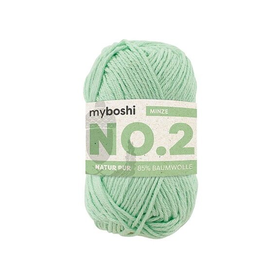 Myboshi No.2 - 50 g - Mynte - Myboshi garn, Garn, Strikke, hækle, knytte og væve