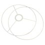 Lampstomme ring set � 10 cm - vit 2 delar rund