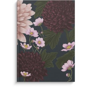 Linjeret notesbog A5 havedrømme dahlia linjeret Linjeret notesbog A5 havedrømme dahlia linjeret