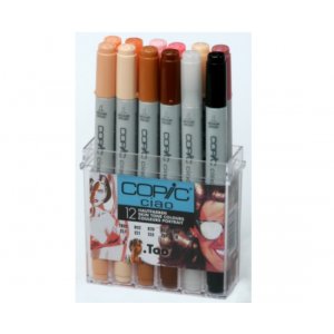 Copic Ciao set - 12 pennor - Hudfrger