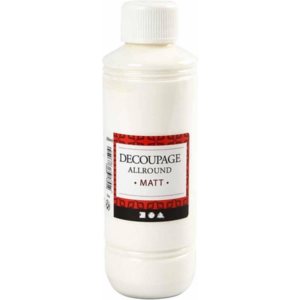 Decoupagelack - allround - matt - 250 ml Decoupagelack - allround - matt - 250 ml