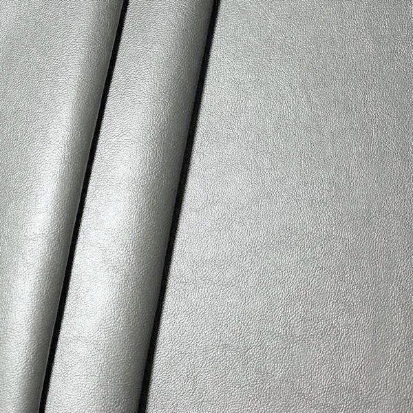 Nappalæder Imitation Silver - 140 cm - Imiteret nappa læder, Kunstlæder, Stof