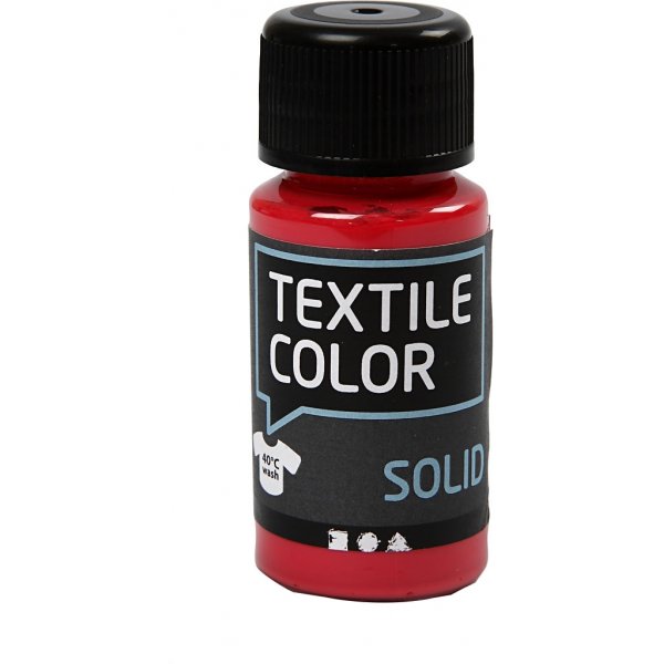 Textile Solid textilfärg - röd - täckande - 50 ml Textile Solid textilfärg - röd - täckande - 50 ml