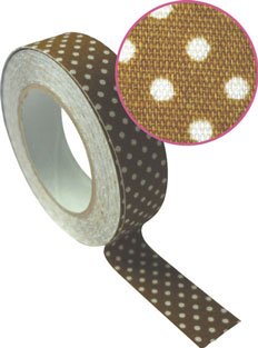 Tygtejp med prickar beige 15 mm x 5 m Tygtejp med prickar beige 15 mm x 5 m