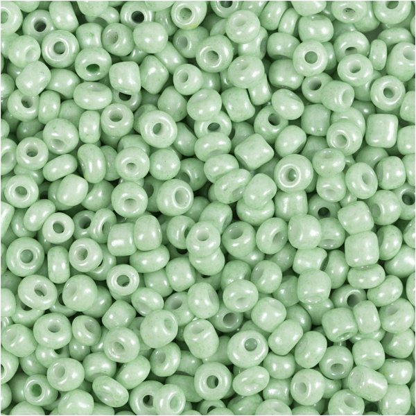 Rocaillepärlor - ljusgrön - 25 g Rocaillepärlor - ljusgrön - 25 g