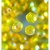 Glasprlor facetterade 4 mm - gul 100 st. runda, skimrande
