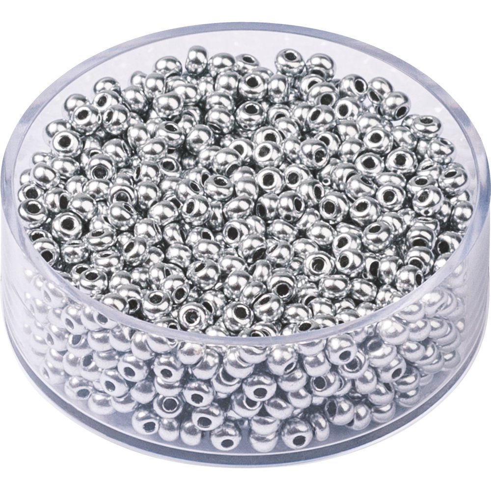 Bohemske rocailleperler 2,5 mm 17 g - Sølv - Blandinger av rocailleperler, Rocaillesperlor, Håndverk
