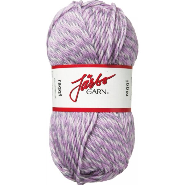 Raggi garn 100g Lilla/gr/hvit