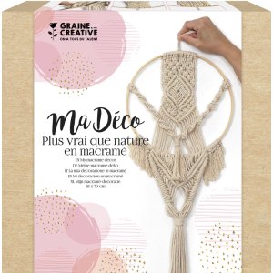 Macramé-kit för rund väggdekoration 26 x 70 cm Macramé-kit för rund väggdekoration 26 x 70 cm
