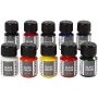 Glasfrg transparent - mixade frger - 10 x 30 ml