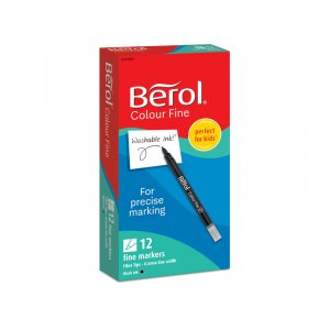 Fiberpenna Berol Colorfine, black, (12F)