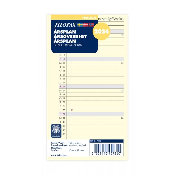 Refill Till Systemkalender Personal 2024 - rsplan