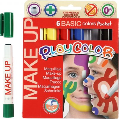 Playcolor Makeup - blandede farver - 6 x 5 g