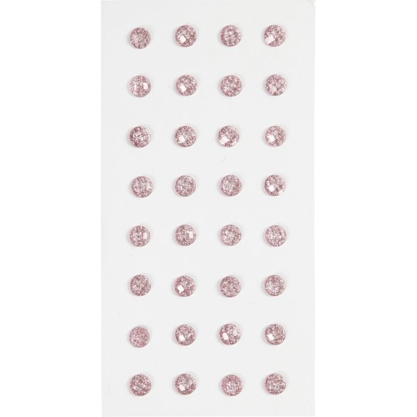 Rhinestones - ljusröd - Ø8 mm - 32 st Rhinestones - ljusröd - Ø8 mm - 32 st