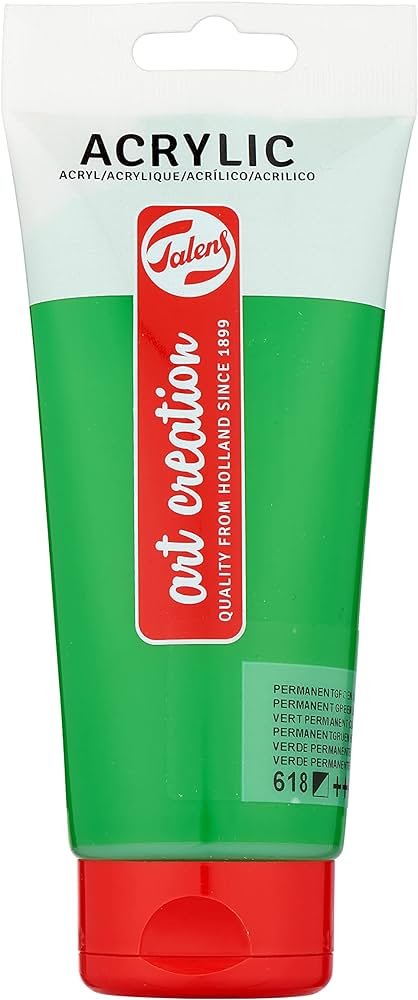 Akrylmaling Art Creation 200 ml - Permanent Grønt Lys - Akrylfarver, Kunstnerfarver