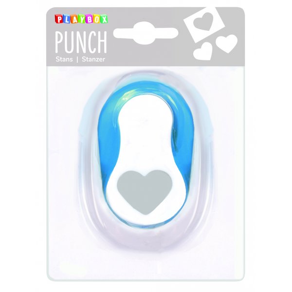 Stans hjärta 2,5 cm - Blå/vit Stans hjärta 2,5 cm - Blå/vit