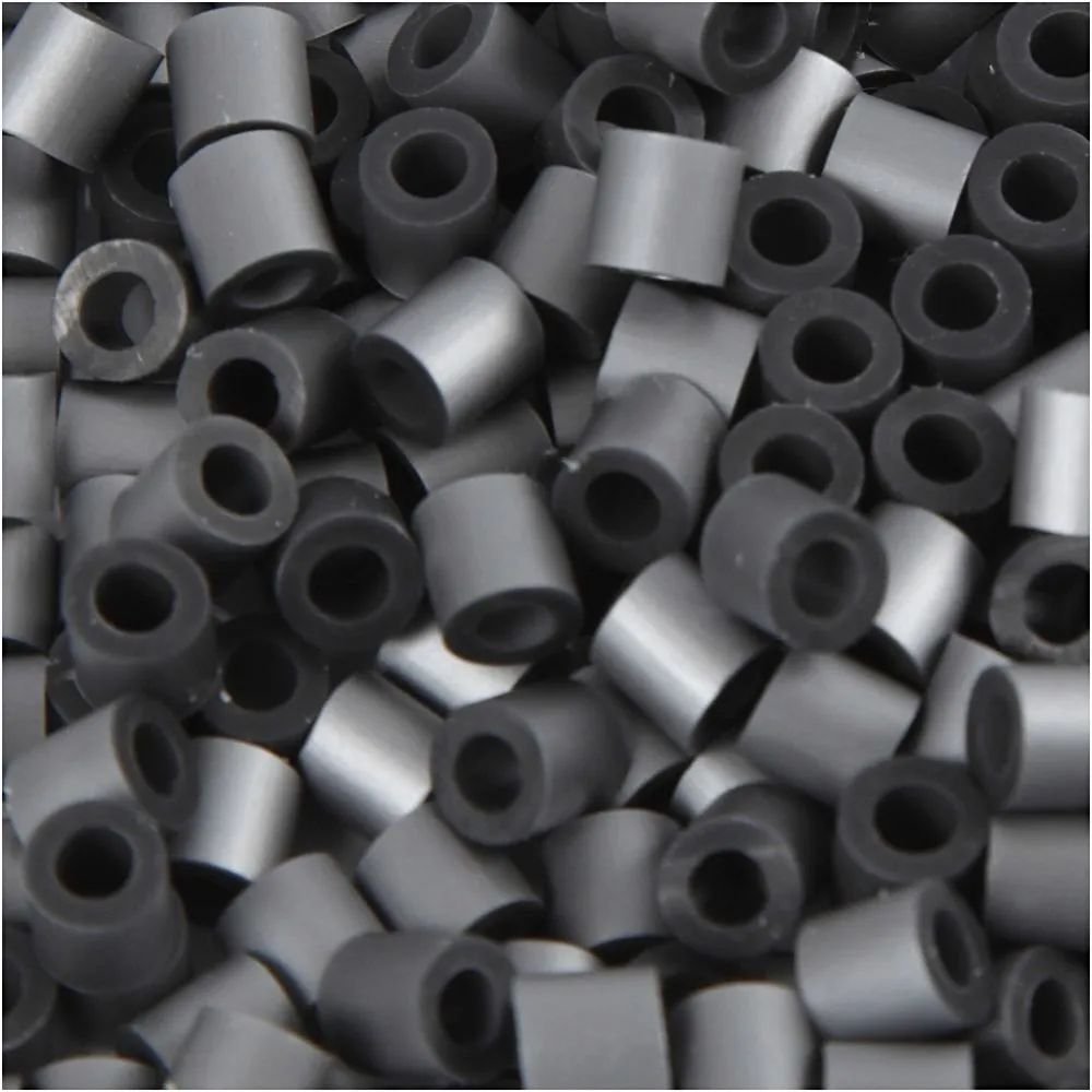 NABBI Tube perler - Sølv (32262) - 1100 stk - Rørperler, Perler & perleplader, Håndværk
