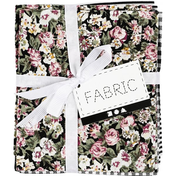 Patchworktyg - svart - 4 st Patchworktyg - svart - 4 st