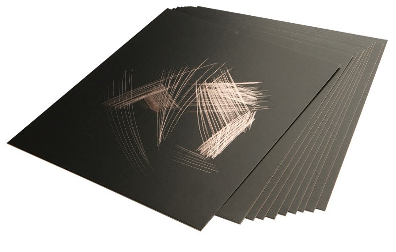 Skrabefolie Guld - 305x229 mm - Skrabekunst, Malersæt
