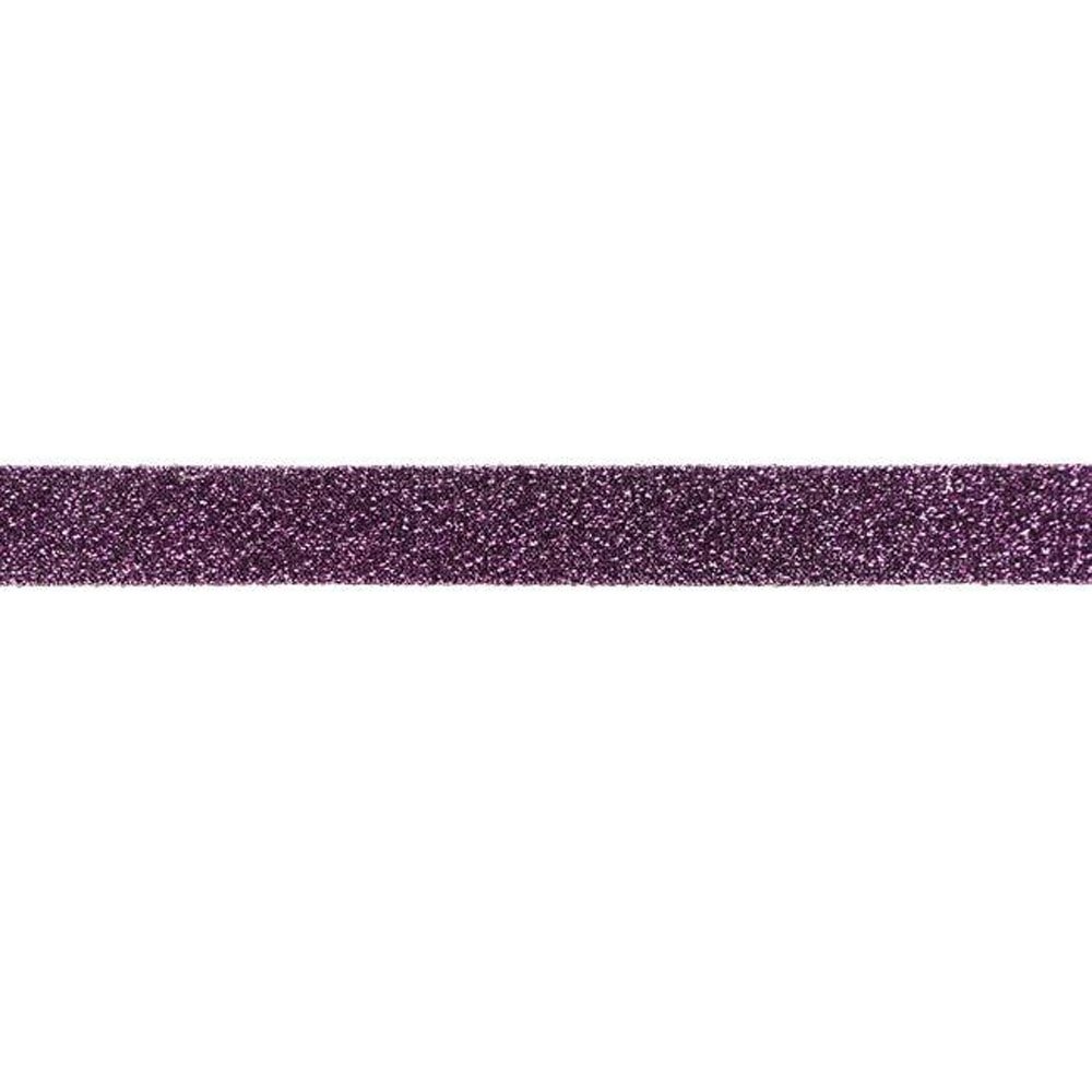 Bias Glitterbånd 2 cm - Bourgogne - Dekorationsbånd - Øvrige, Bånd & dekorationsbånd, Tekstilbånd & snor