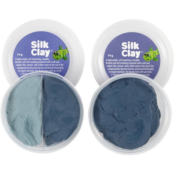 Mini DIY-sett Hval og kalv - Modellering med Silk Clay Mini DIY-sett Hval og kalv - Modellering med Silk Clay