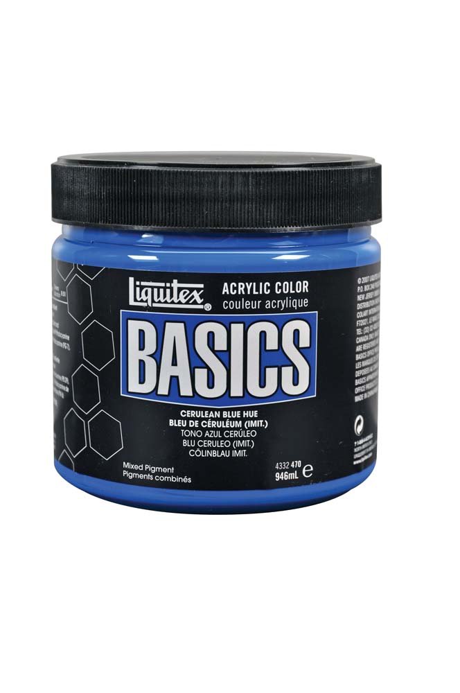 Akrylfärg Liquitex 946 ml - 470 Cerulean blue hue - Akrylfärger, Konstnärsfärger