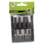 Magnethållare i brun plast, 35 mm, 8-pack Magnethållare i brun plast, 35 mm, 8-pack