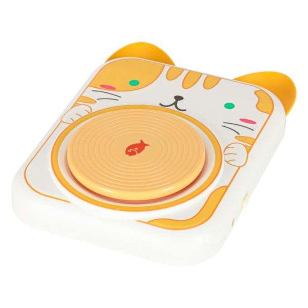 Kreativt keramikksett med elektrisk spinnehjul gul katt for barn Kreativt keramikksett med elektrisk spinnehjul gul katt for barn