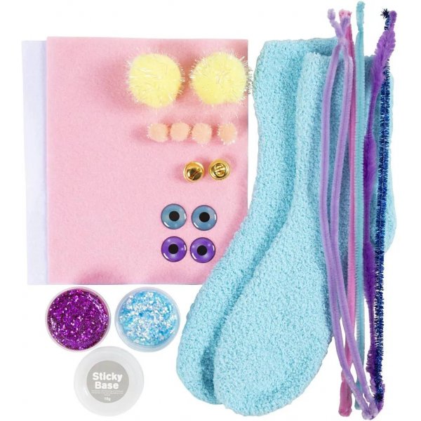 DIY Kit Dekoration, mixade färger, Sock Monster DIY Kit Dekoration, mixade färger, Sock Monster