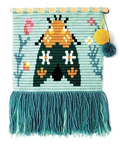 Broderikit med fj�rilsdesign i canvas