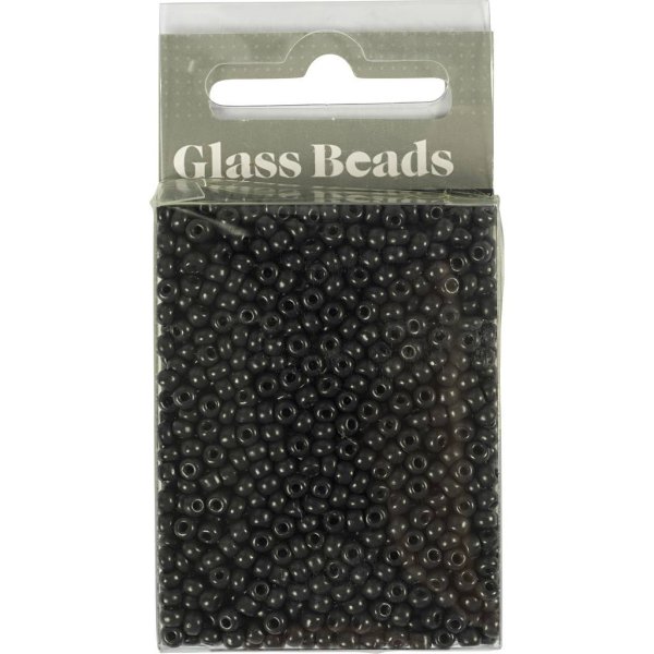 Rocaillep�rlor matta frozen Svart 3 mm 25 g