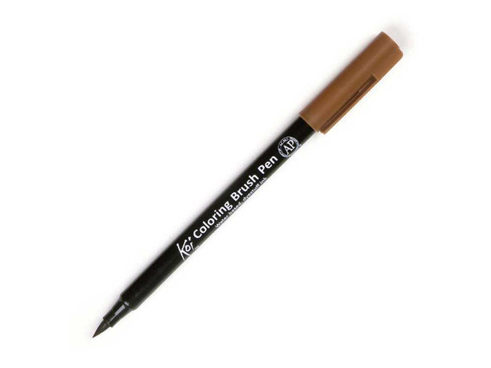 Koi Color Brush - Brown - Fiberpenne, Penne, Penne, kridt & tusch