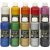 Tekstilfarve - blandede farver - perlemor - 10 x 250 ml
