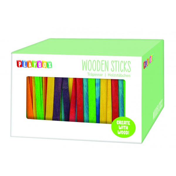 F�rgade tr�pinnar i box - 1000 st