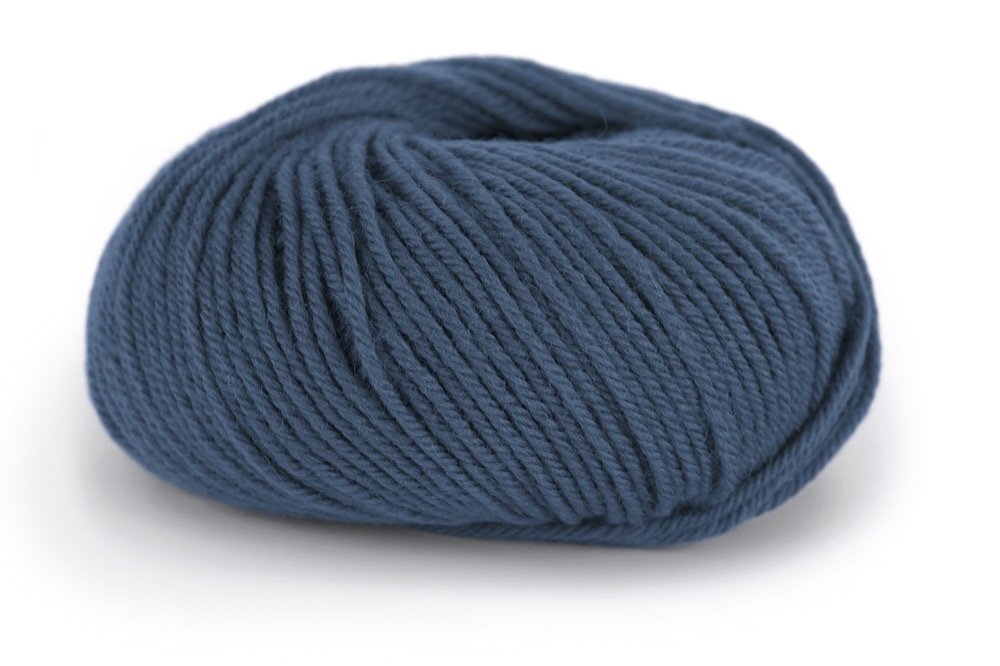 Lanolin Wool - Denimblå (1435) - Lanolin Wool Garn, Uldgarn, Garn, Strikke, hækle, knytte og væve