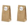 Godisp�sar i kraftpapper med Thank you-stickers 8 x 18 x 6 cm - 6-pack