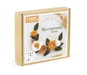 Pysselkit i filt � blomsterkrans
