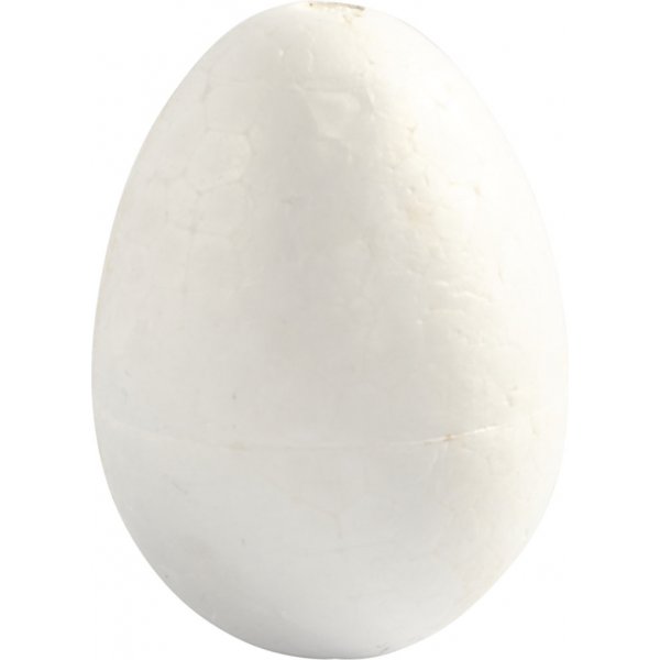 Frigolitägg - Vita - H6 cm - 5 st Frigolitägg - Vita - H6 cm - 5 st