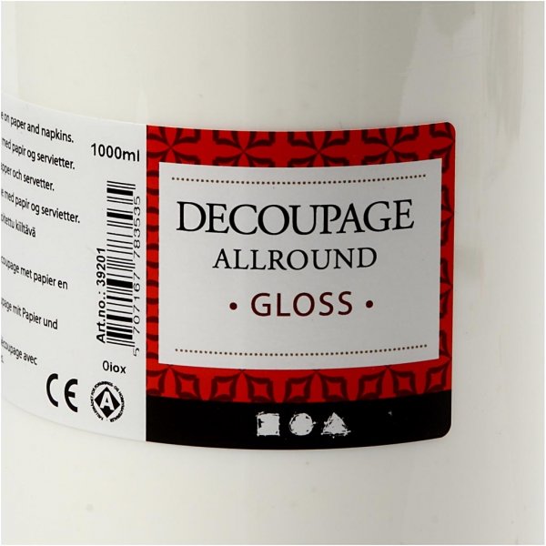 Decoupagelack - allround - blank - 1000 ml Decoupagelack - allround - blank - 1000 ml