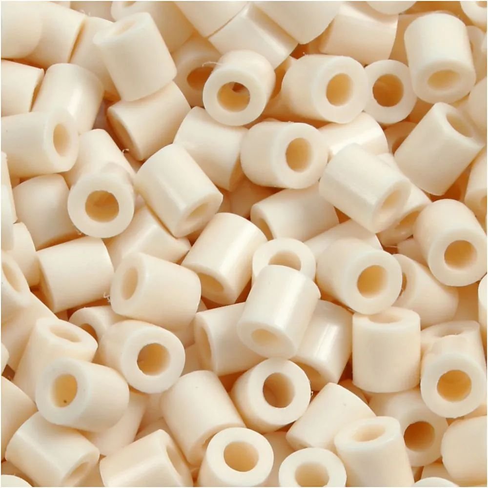 NABBI Tube perler - Lys beige (32251) - 1100 stk - Rørperler, Perler & perleplader, Håndværk