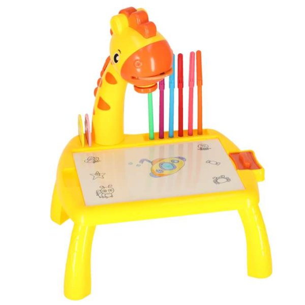 Projektordukbord Giraff Gul för barn Projektordukbord Giraff Gul för barn