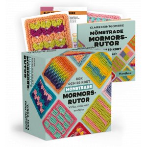 M�nstrade mormorsrutor Bok och 50 kort: Virka, mixa och matcha