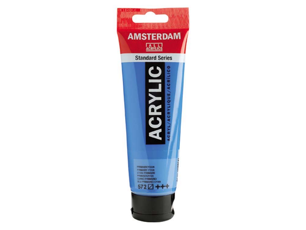Amsterdam Akrylmaling 120 ml - Primær Cyan - Akrylfarver, Kunstnerfarver